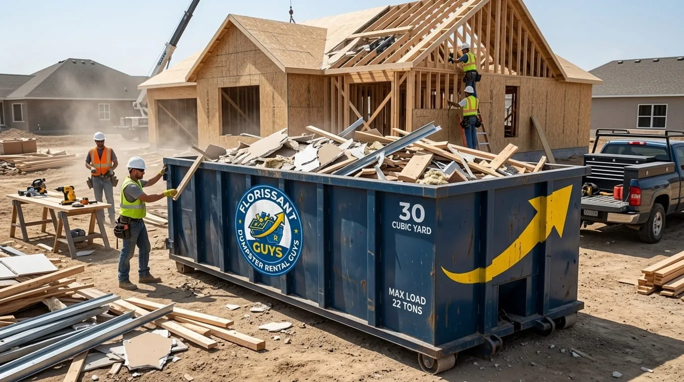 Roll-off dumpster delivered to a property in Normandy, MO Roll-off dumpster delivered to a property in Normandy, MO